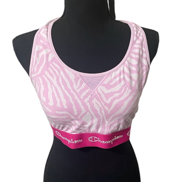 Champion Pink Zebra Print Sports Bra - Picture 1 of 2